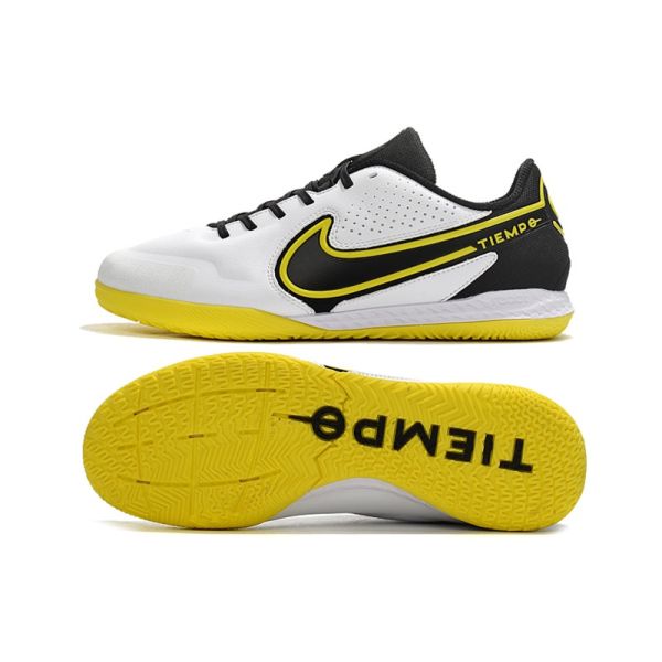 Nike Tiempo Legend 9 Pro IC White Dark Smoke Grey Black Yellow