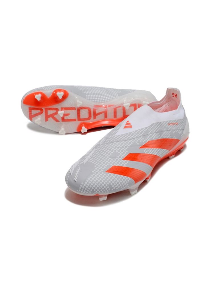 adidas Predator Elite Laceless FG Gray Crimson White