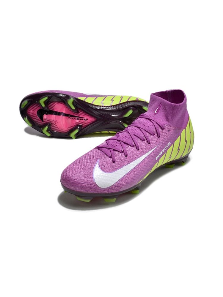 Nike Air Zoom Mercurial Superfly 10 Elite FG Purple White Yellow