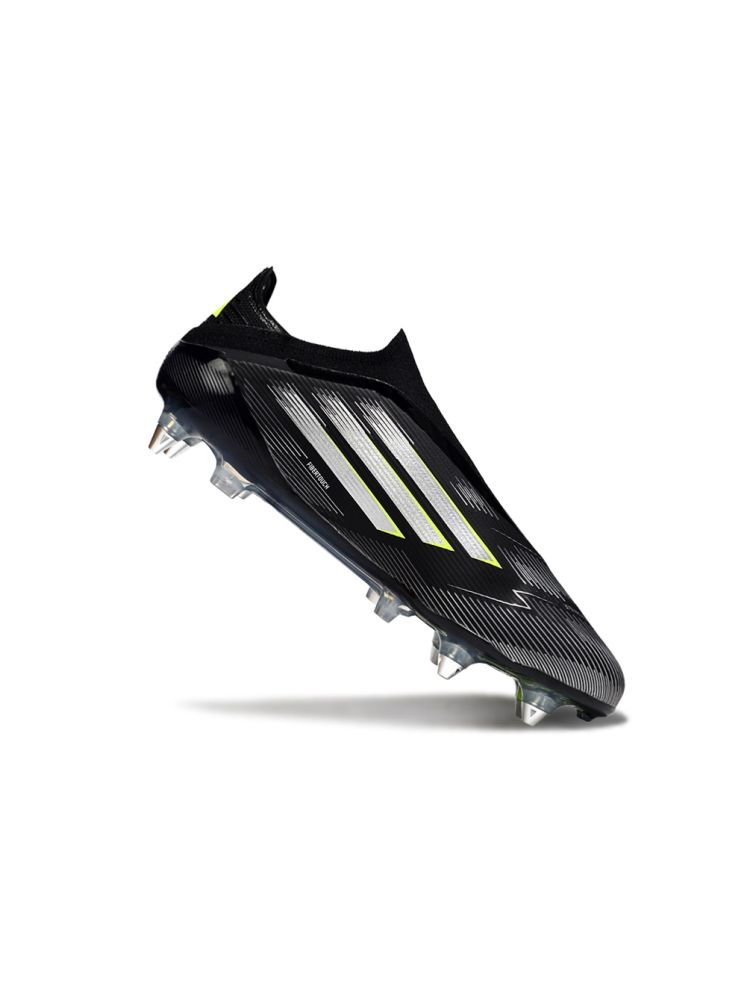 2025 adidas F50 Elite Laceless SG-Pro Black Silver Volt