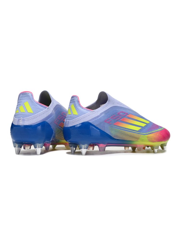 2025 adidas F50 Elite Laceless SG-Pro Blue Fusion Lucid Lemon Lucid Pink