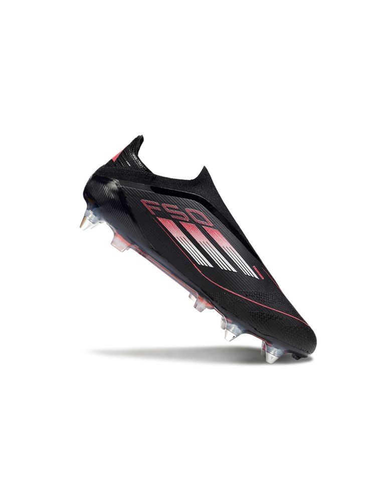2025 adidas F50 Elite Laceless SG-Pro Core Black Iron Metal Lucid Red