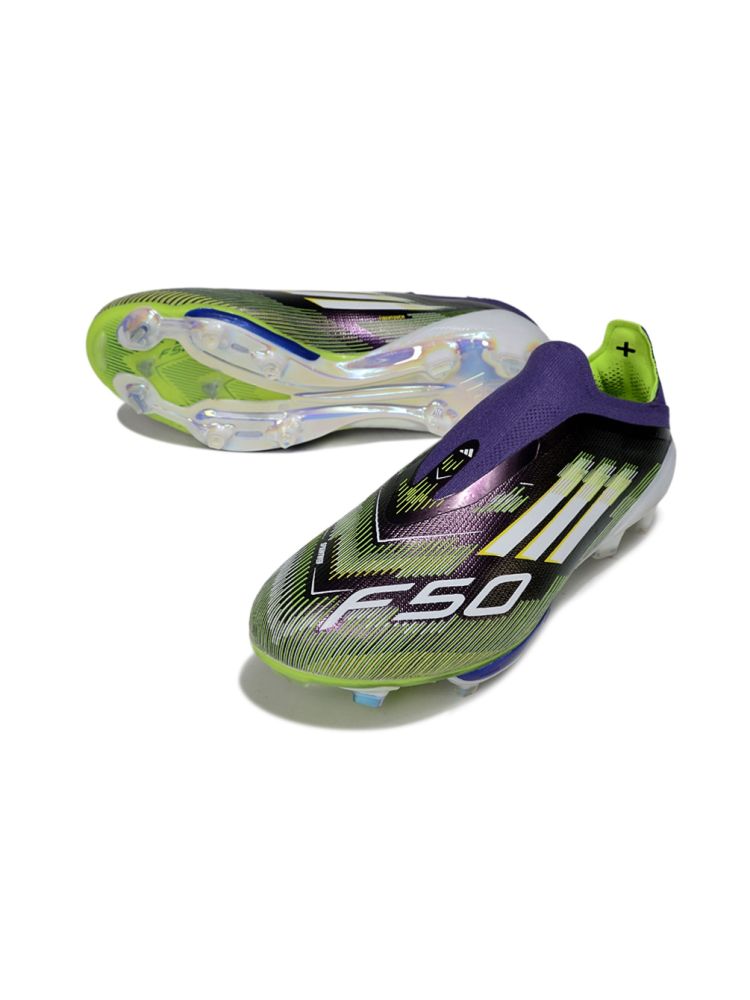 2025 adidas F50+ Elite LightStrike FG Unity Purple White Lucid Lemon