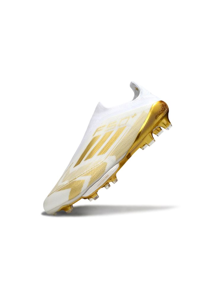 2025 adidas F50+ Elite LightStrike FG White Gold Metallic