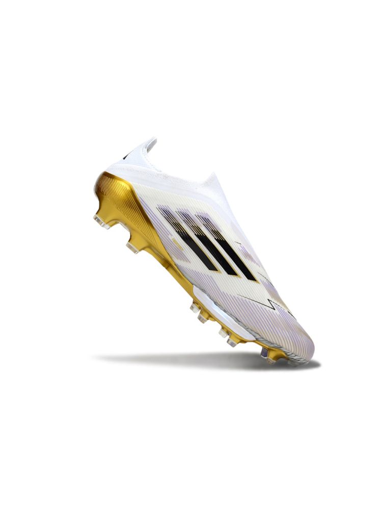 2025 adidas F50+ Event LightStrike Elite FG White Black Metallic Gold