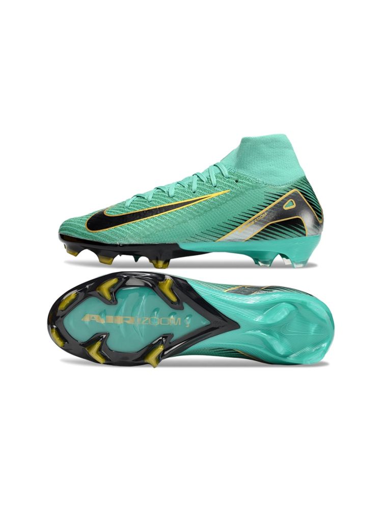 2025 Nike Air Zoom Mercurial Superfly 10 Elite FG Green Black Gold Silver