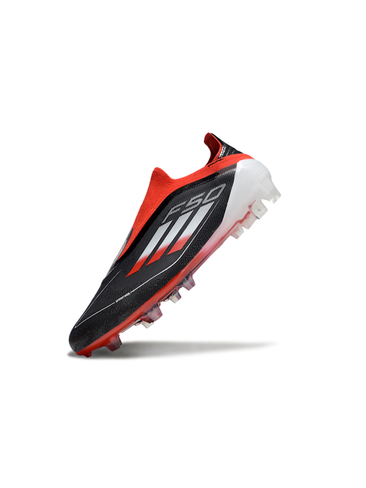 Adidas F50 Elite Laceless FG Black White Red