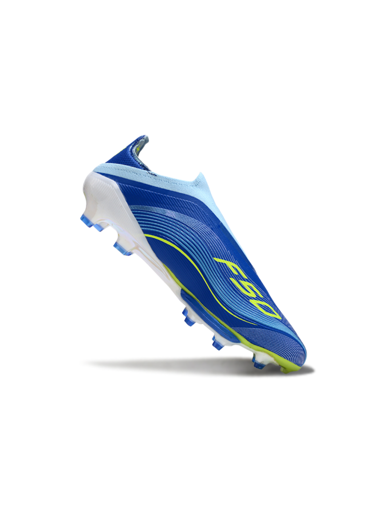 Adidas F50 Elite Laceless FG Blue Solar Yellow Lucid Aqua