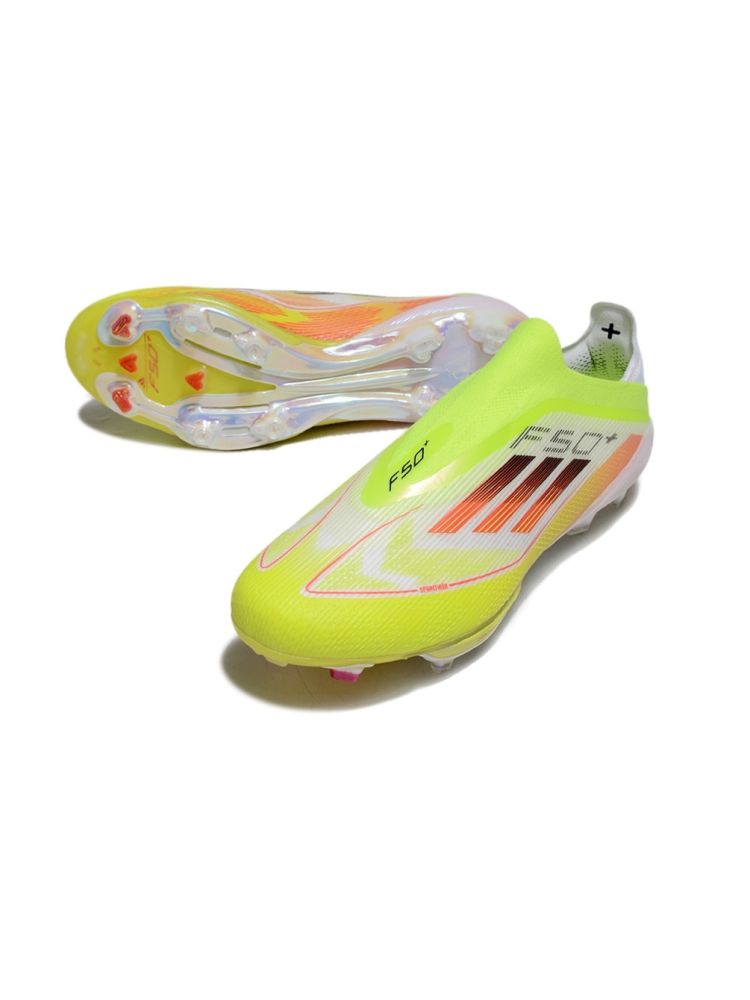 adidas F50 Elite Laceless FG White Core Black Solar Yellow