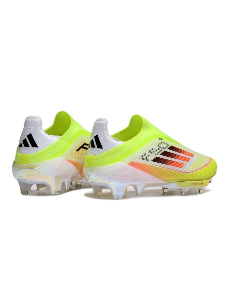 adidas F50 Elite Laceless FG White Core Black Solar Yellow