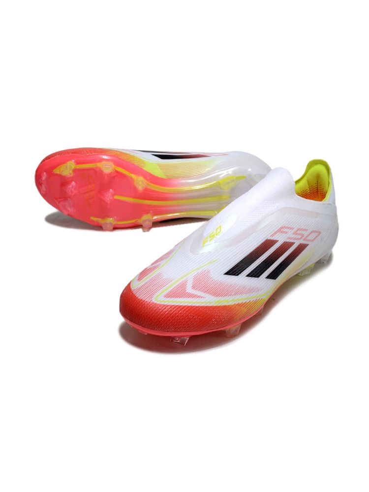 adidas F50 Elite Laceless FG White Red Yellow
