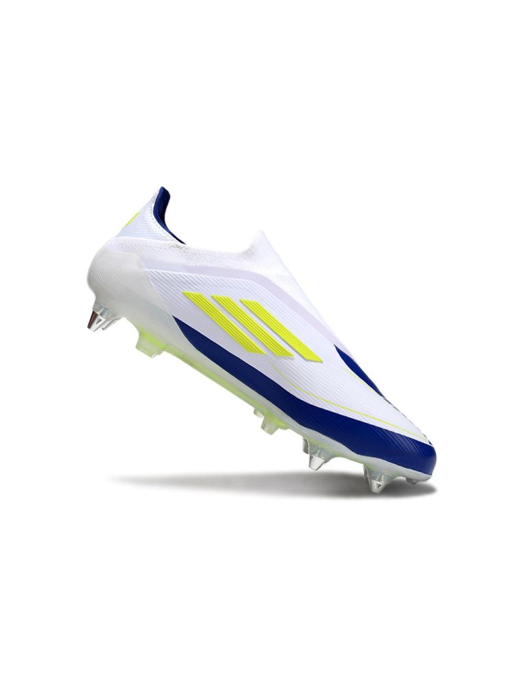 adidas F50 Elite Laceless SG White Blue Volt