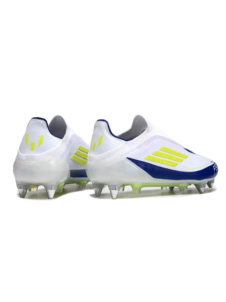 adidas F50 Elite Laceless SG White Blue Volt