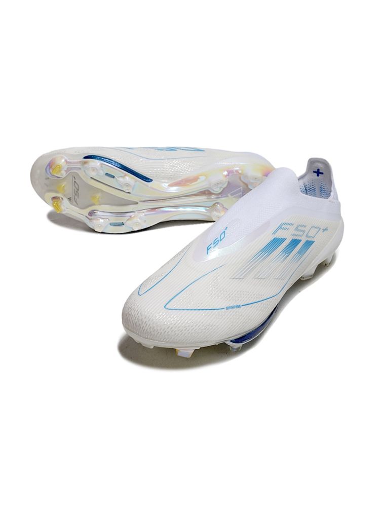 adidas F50 LightStrike Elite Laceless FG White Pearl Metallic White