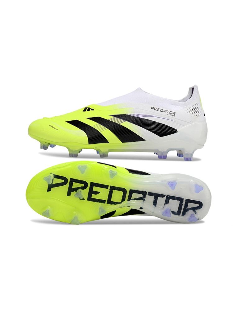 adidas Predator Elite Laceless FG White Black Volt