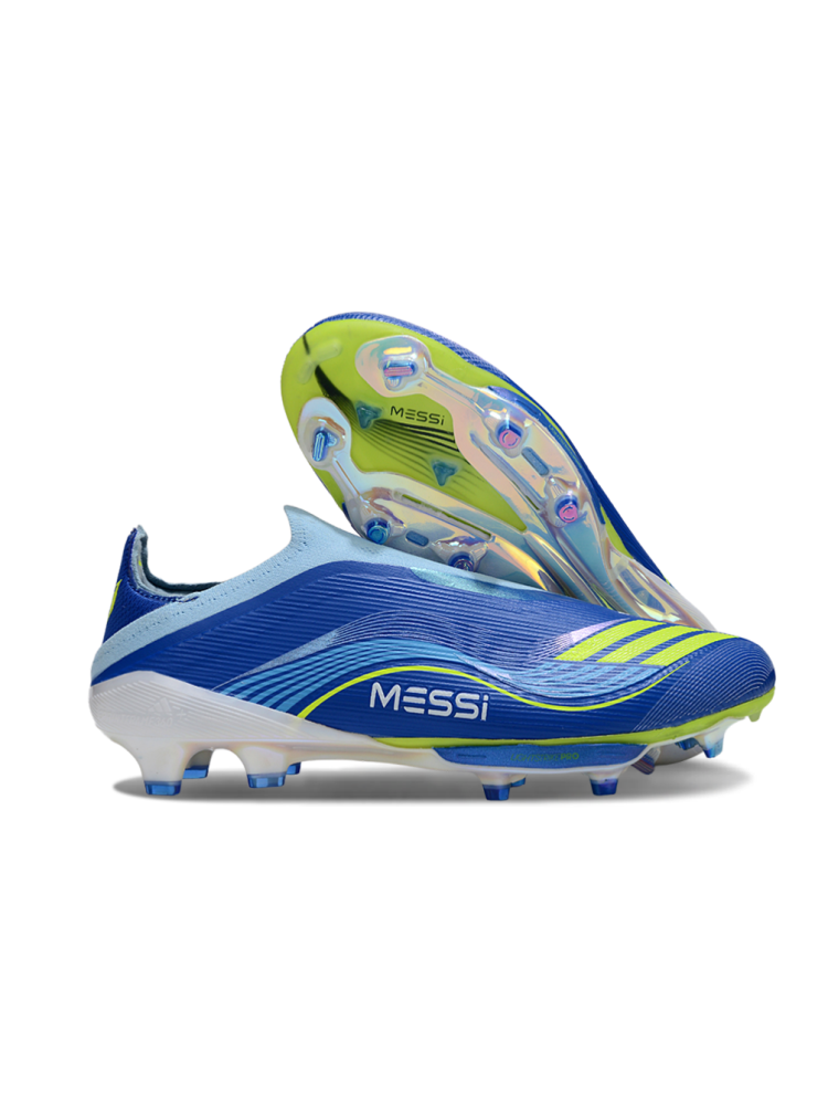 Adidas F50 Elite Laceless FG Blue Solar Yellow Lucid Aqua