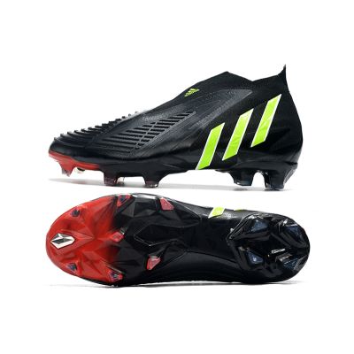 Adidas Predator Edge + FG Football Boots Core Black Solar Green Solar Red